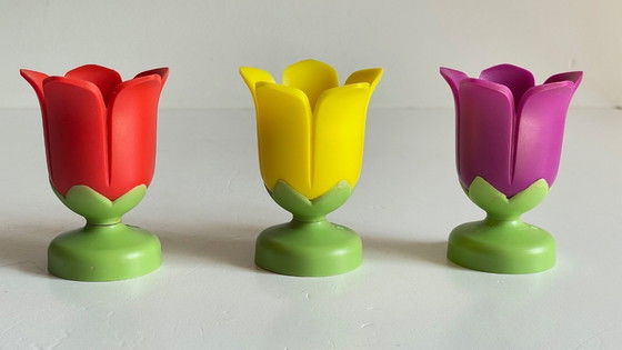 Image 1 of Vintage Tulip Egg Cups