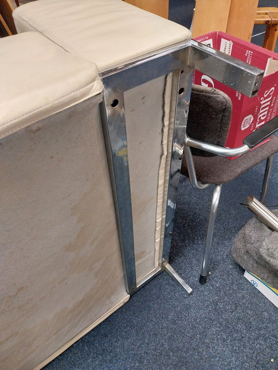 Image 1 of 1 divano in pelle Zanotta anni '70 a 3 posti e mezzo. Prodotto in Italia