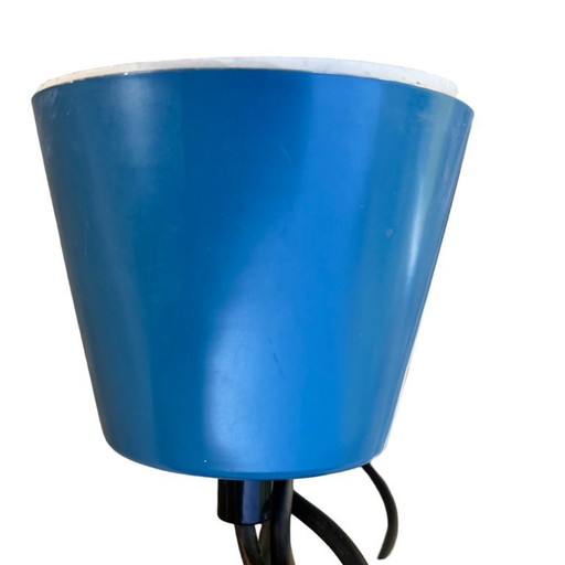 IKEA FOTO by L. Centervall - industriële hanglamp, blauw, jaren 1990.