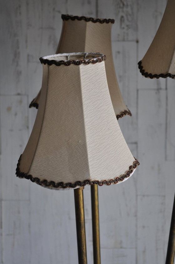 Lampada da Terra Art Déco in Ottone, anni '40 – Lampade da terra, Legno, Art Deco (photo 6 of 8)