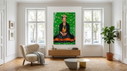Exklusives Hommage Frida Kahlo Flora Portrait – Fine Art Kunst auf Plexiglas XXL Wandbild 100 × 150 cm