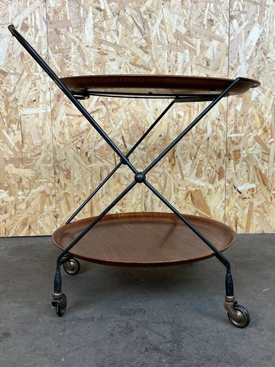 Image 1 of Carrello da portata in teak anni &#39;60 e &#39;70 Carrello da portata in corda Jie Gantofta Svezia anni &#39;60