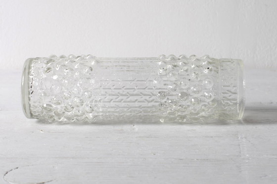 Image 1 of Vintage Pressed Glass Vase: CandleWax Design by František Pečený, Czech Art Glass