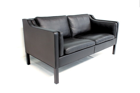 Image 1 of comme neuf ! Original Børge Mogensen for Fredericia Danish Lounge Set, Sofa and 2 Chairs, premium Leather, Oak, RP 31.161 Euro