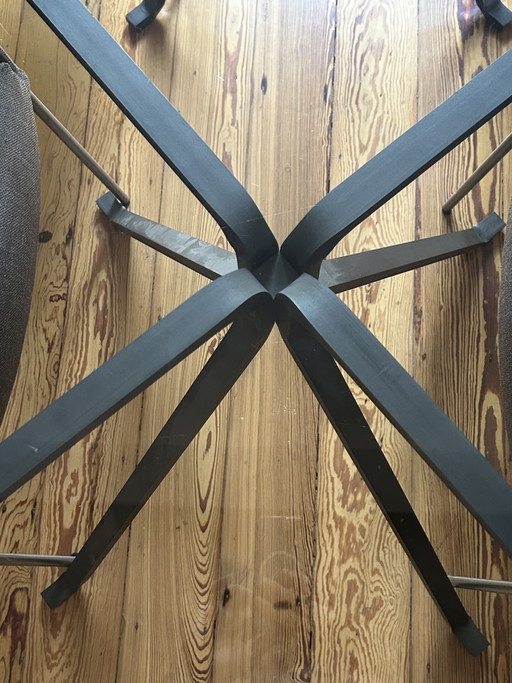 2 x Vierkante Tafel CUGINO door Enzo Mari voor Driade – eettafels, Glass (photo 2 of 5)