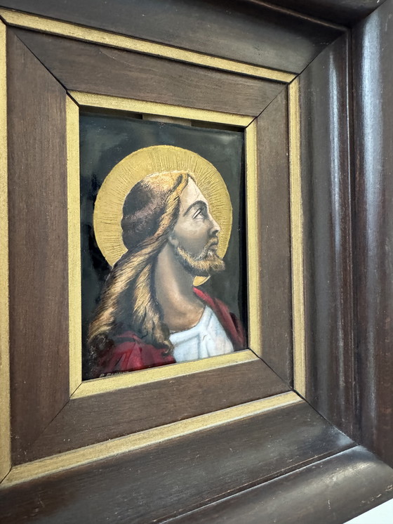 Image 1 of Christ émaux sur cuivre Pierre Bonnet