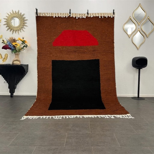 Alfombra bereber de Ouarain, hecha de lana - 261 cm x 159 cm