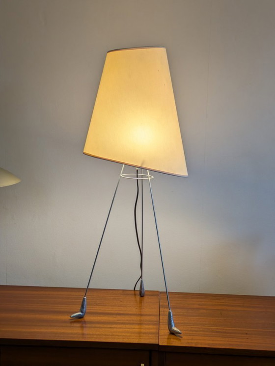Image 1 of Louis Drimmer tripod wire lamp, France 1980