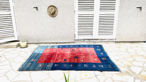 Image 1 of Alfombra Gabbeh 100% Lana Años 80-90 - 144×195 cm