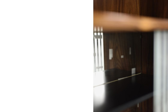 Image 1 of Buffet haut vintage en bois de rose avec verre, Mid Century Scandinavian Modern, 1960s