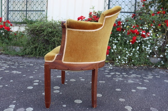 Image 1 of Art Deco corduroy fauteuil