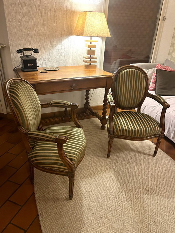 Image 1 of Paar Bergère-Sessel im Louis XVI-Stil