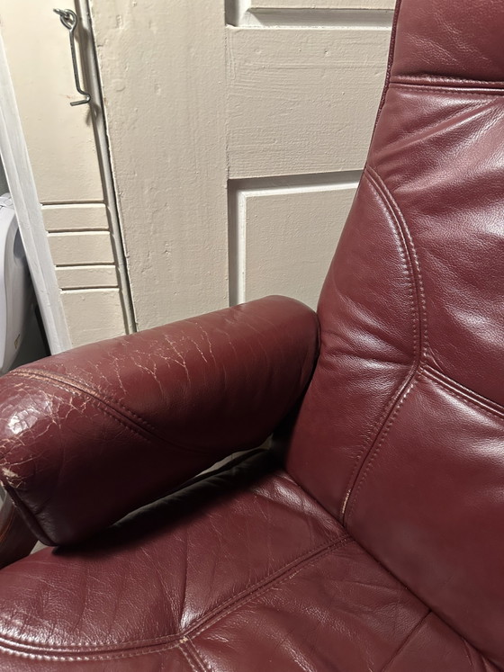Andersson Relaxfauteuil – Verstelbare relaxstoel, Leather, Wood (photo 4 of 8)