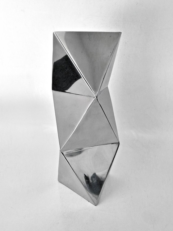 Chrome Metal Vase (photo 3 of 11)