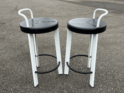 2 postmodern bar stools from Seccose