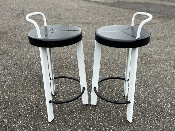 Image 1 of 2 postmodern bar stools from Seccose