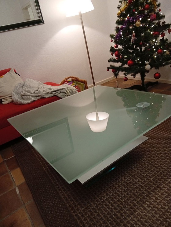 Image 1 of Table basse en verre, hauteur réglable | Design : Ronald Schmitt