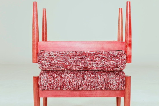 Image 1 of Kinderstoeltjes, lage krukjes, krabrood koraal, set van 2