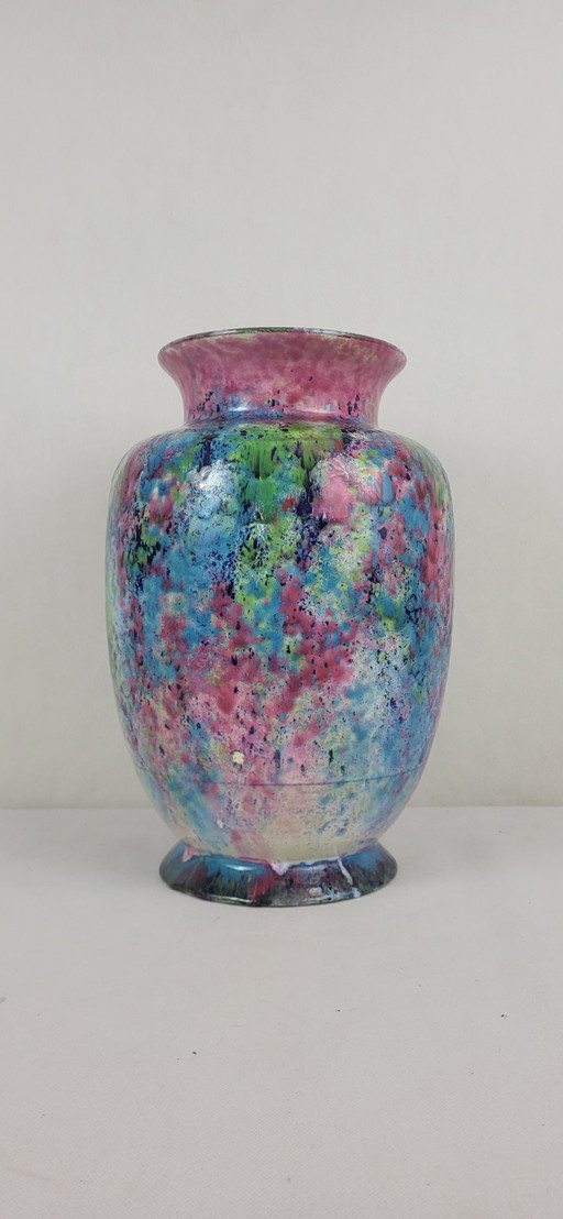 Grand vase en faïence du Morvan
