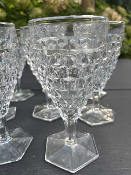 8x rari bicchieri vintage Fostoria American