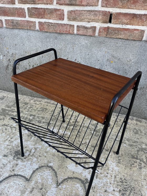 Image 1 of Table de lecture vintage avec plateau en teck