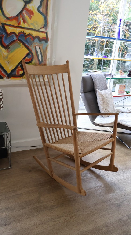 Fredericia Wegner J16 schommelstoel, Hans Wegner, Schommelstoelen, Hout, Anders, Beige, Scandinavian (foto 4 van 17)