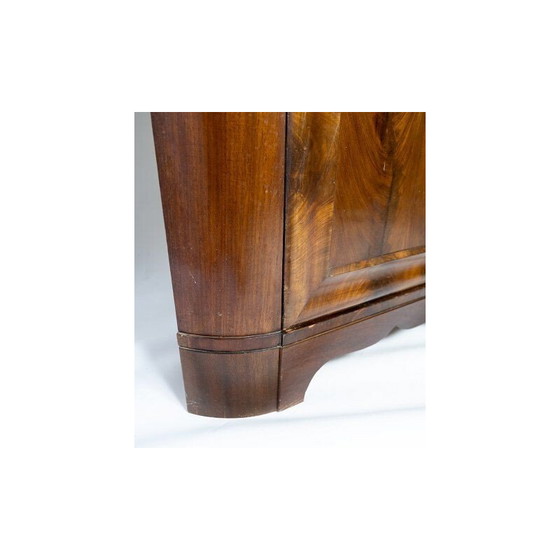 Image 1 of Vintage large late empire  mahogany corner cabinet 1840s