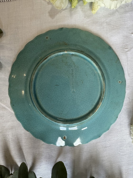 Image 1 of Plato de pájaro de mayólica