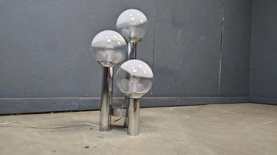 Vintage Table Lamp by Mazzega, 1970s – Metal, Chrome (photo 9 of 11)