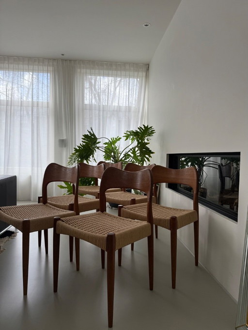 6 sedie della metà del secolo - Arne Hovmand Olsen per Mogens Kold