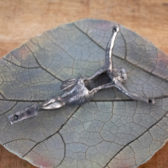 Image 1 of Antique 19th-century French metal Corpus Christi for a crucifix