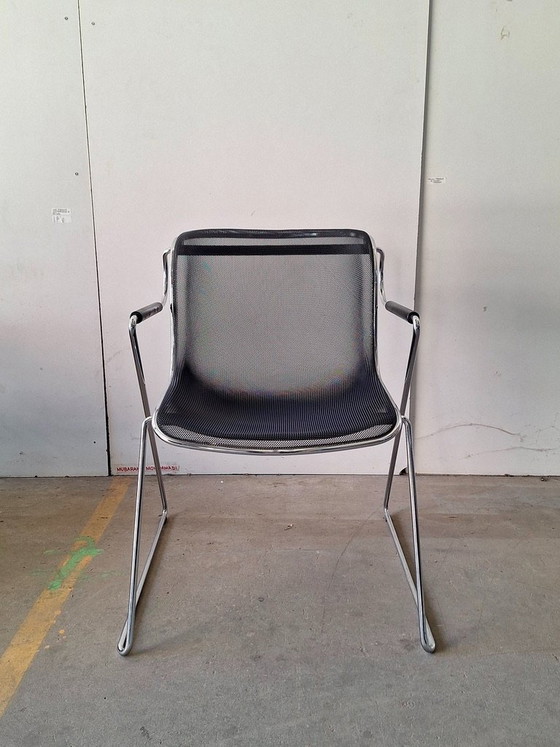Penelope Chairs von Charles Pollock für Castelli, 1982 – Anonima Castelli, Esszimmerstühle, Aluminium (photo 5 of 12)