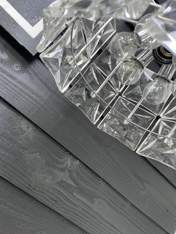 Image 1 of Kinkeldey Prisma glas lamp jaren 60, 18 prisma's