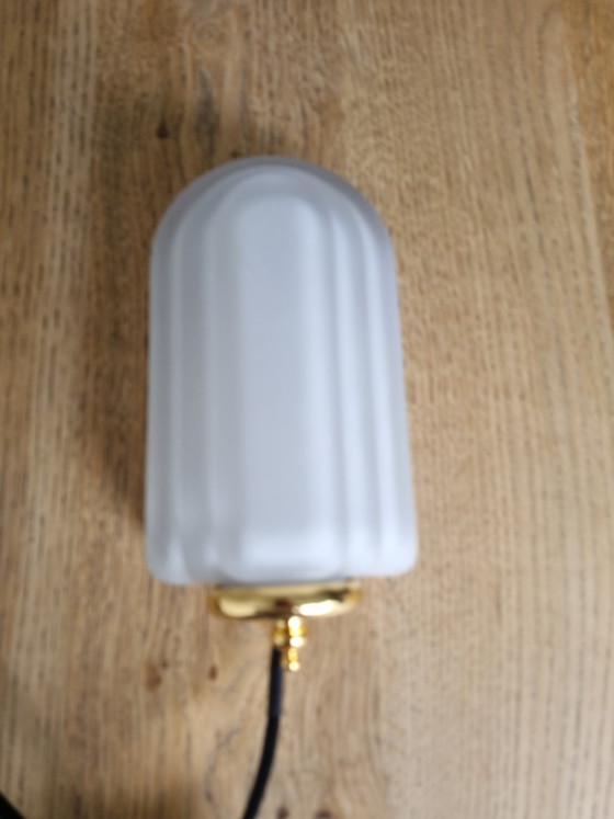 Image 1 of Applique murale vintage en laiton et verre de Murano, Happy Light