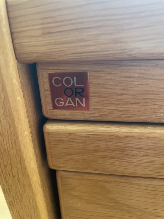 Scrivania Vintage Colorgan Design – Impiallacciatura di Rovere – Solida - Design Belga – Scrivanie, Wood (photo 10 of 10)