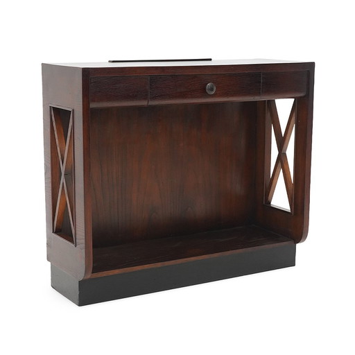 Rationalist wooden console, 1930s