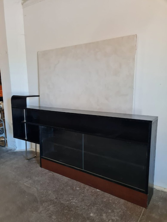 Image 1 of Functionalist Sideboard / Bookcase with Shelves, Czechoslovakia, 1930s