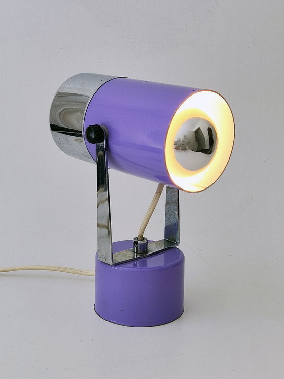 Image 1 of Ensemble de lampe de table lilas futuriste