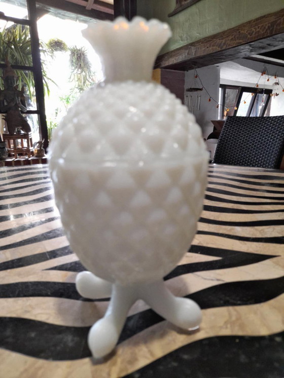 Image 1 of Portieux Vallerysthal Pineapple in "Milk Glass"