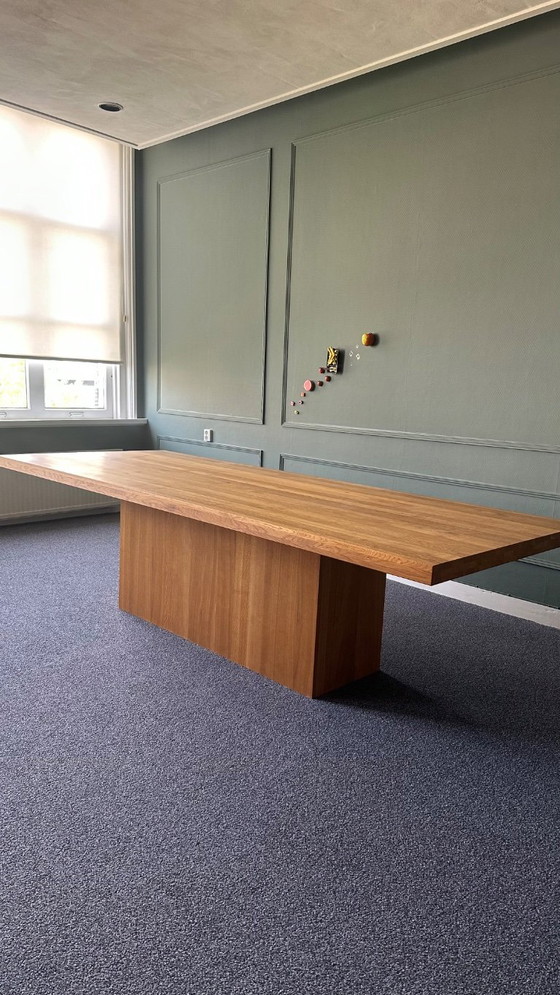 Image 1 of Chêne Hofstede Raanhuis Cuadro Table de salle à manger 280x100 avec base solide