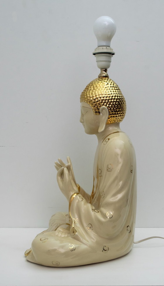 Image 1 of Lampada da tavolo Buddha in porcellana italiana di Zanotto, anni '70, metà del secolo scorso