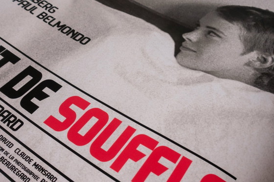 Image 1 of A bout de souffle - film de Jean-Luc Godard 1960 Affiche 50×70 cm