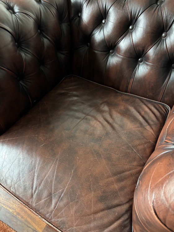 Image 1 of Sillón Chesterfield marrón