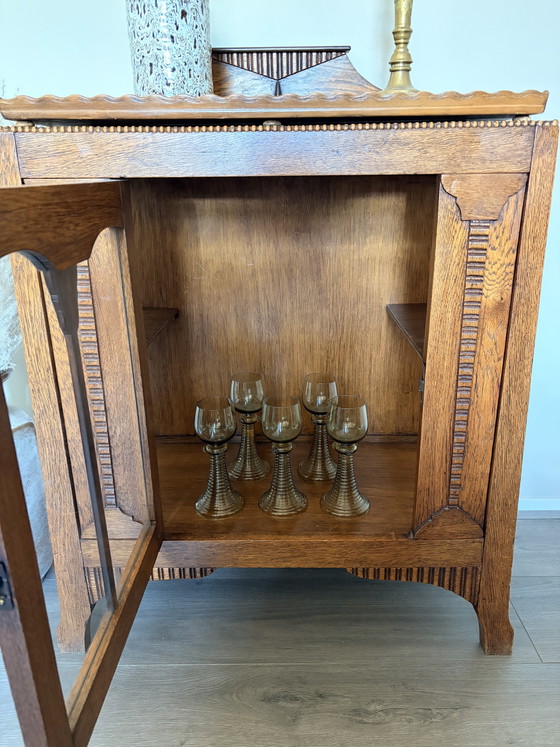 Image 1 of Vintage Art Deco tea cabinet, Amsterdam School style