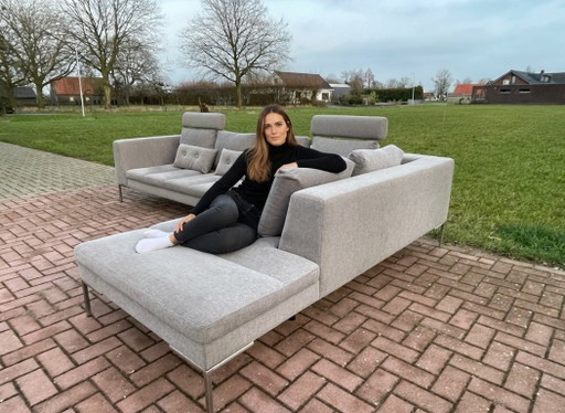 Divano angolare in tessuto Montel grigio - Comfort di alta qualità dal design olandese - Consegna gratuita