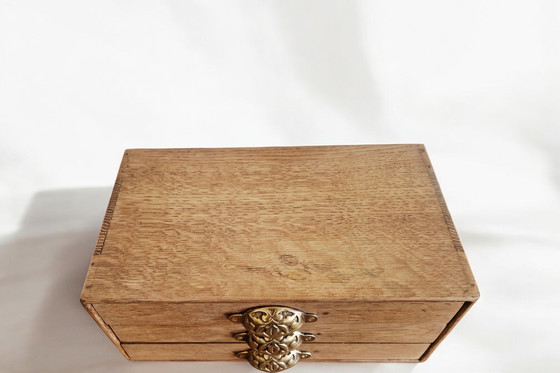 Image 1 of Small oak and brass commode - Circa 1900