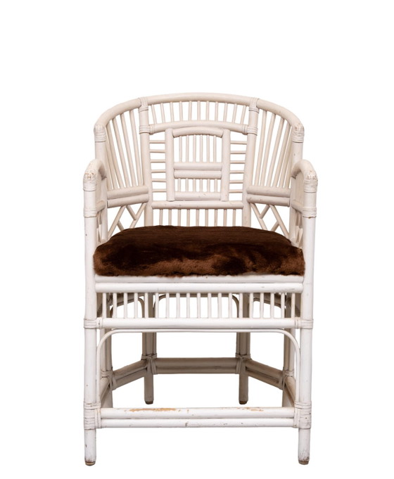 Set vintage Chippendale Brighton Pavilion rattan chair and table 1960s – Armchairs (photo 20 of 40)