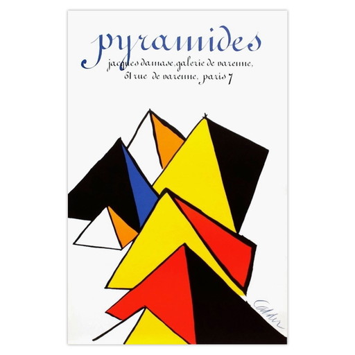 Alexandre Calder Poster Expo 80 - Galerie Jacques Damase Pyramides – Paper (photo 2 of 5)
