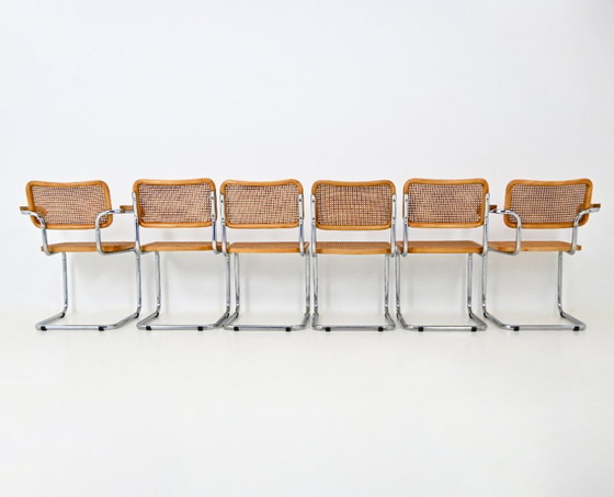 Sedie da pranzo modello B32 di Marcel Breuer, set da 6 – Rattan, Wood (photo 5 of 11)