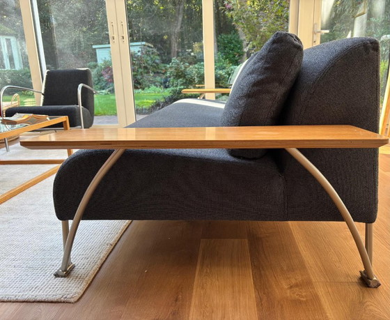 Harvink 3.5-seater sofa with side tables – 3-5 seaters, Textile, Metal (photo 4 of 5)